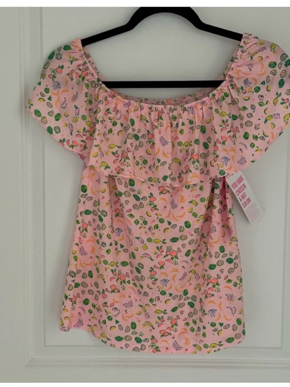 NWT Lilly Pulitzer LA FORTUNA TOP LIL JUICY FRUIT Off-Shoulder Top Size XS